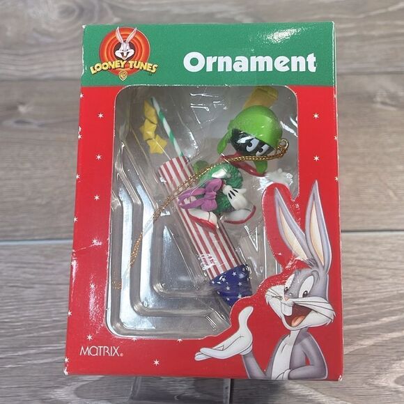 NOB Vintage Looney Tunes “Marvin the Martian” 3 Christmas Collectible Ornaments - Picture 3 of 10
